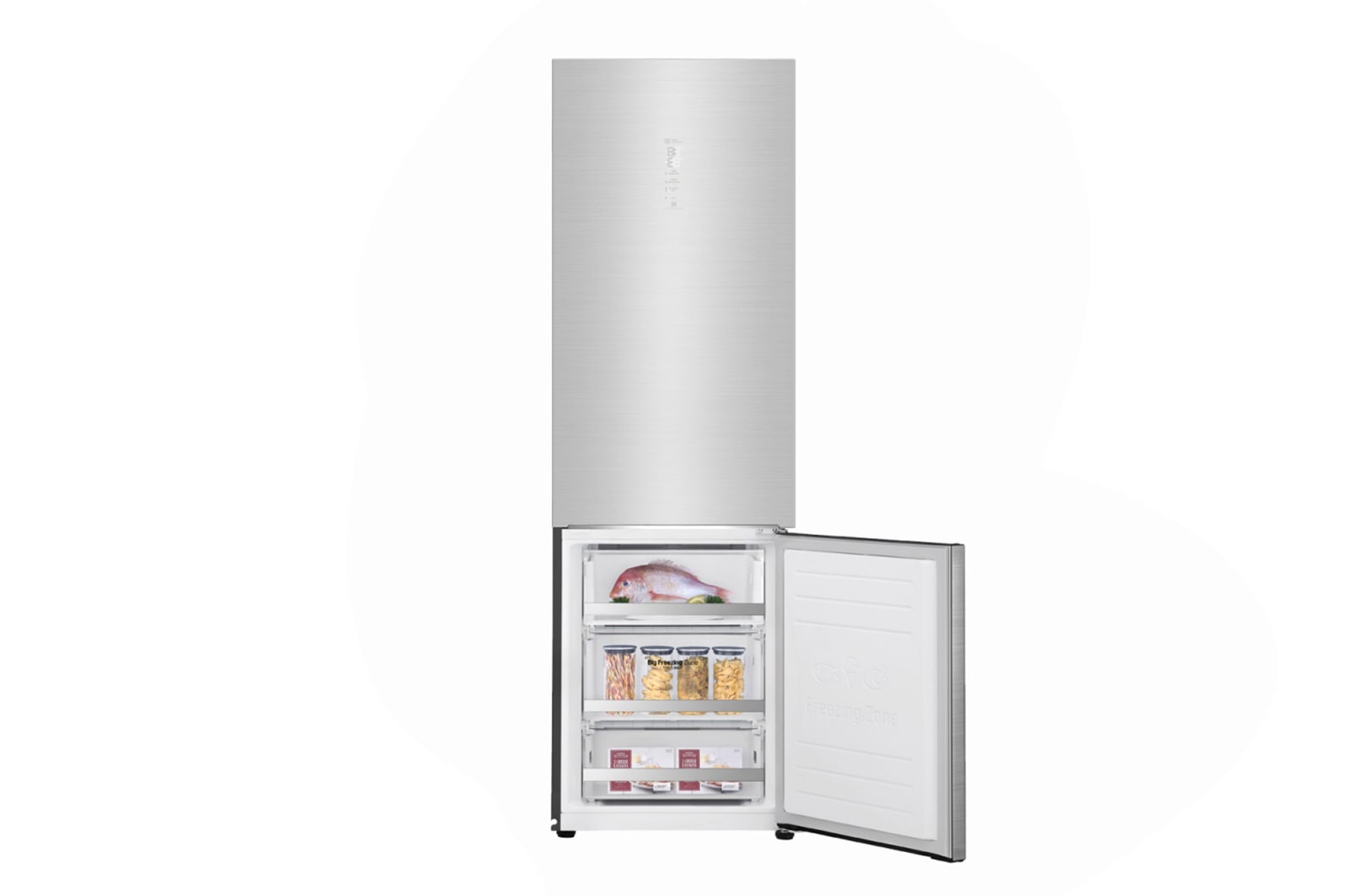 LG Kühl-Gefrierkombination | 384 Liter Nutzinhalt | Energieeffizienzklasse C | Premium Stainless Steel | GBB92STACP, GBB92STACP