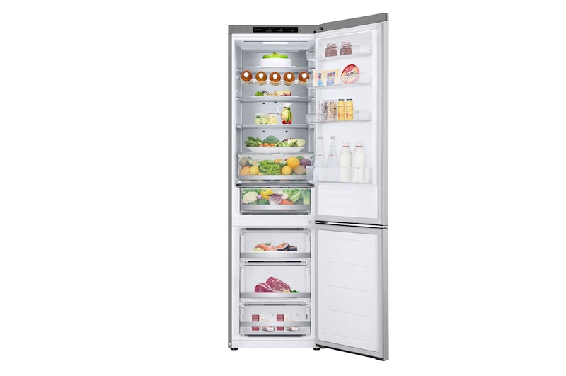 LG Kühl-Gefrierkombination (EEK B, 387L, 203 cm hoch) mit 138 kWh/a & Smart Inverter Compressor® | GBV7280BMB, GBV7280BMB