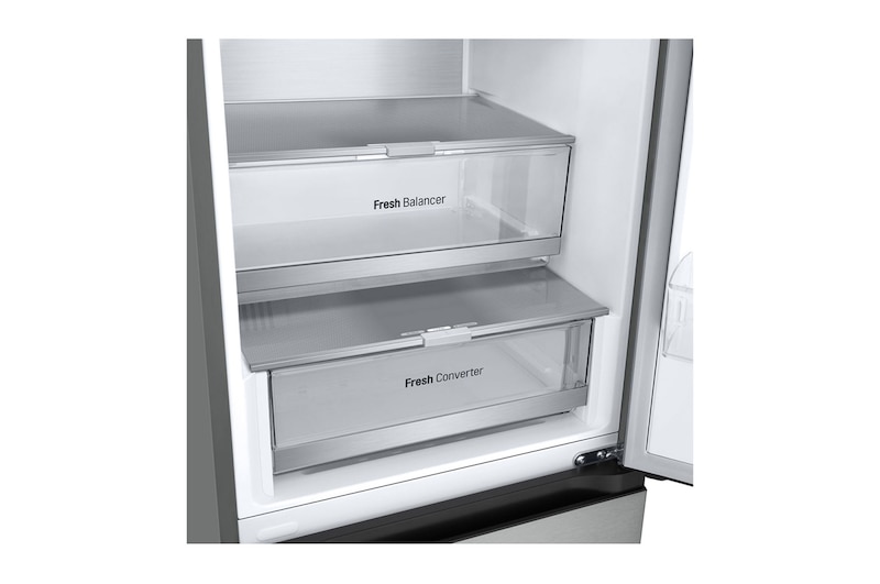 LG Kühl-Gefrierkombination (EEK B, 387L, 203 cm hoch) mit 138 kWh/a & Smart Inverter Compressor® | GBV7280BMB, GBV7280BMB