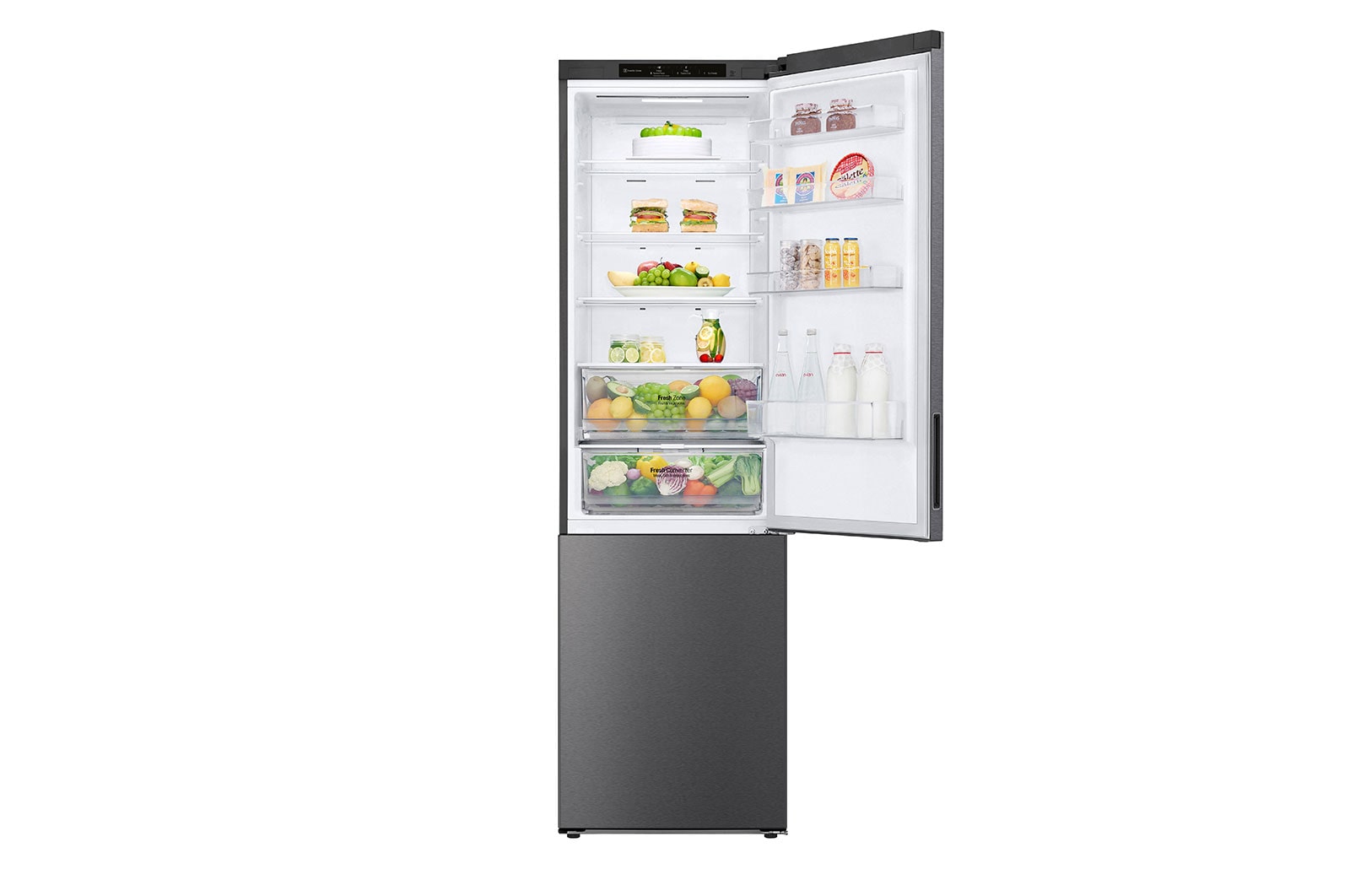 LG Kühl-Gefrierkombination | 384 Liter Nutzinhalt | Energieeffizienzklasse C | Dark Graphite | 203 cm | Inverter-Linearkompressor | GBP62DSNCC, GBP62DSNCC