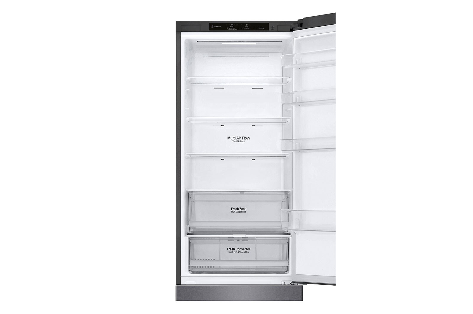 LG Kühl-Gefrierkombination | 384 Liter Nutzinhalt | Energieeffizienzklasse C | Dark Graphite | 203 cm | Inverter-Linearkompressor | GBP62DSNCC, GBP62DSNCC