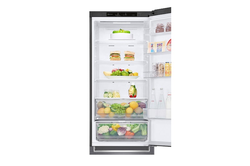 LG Kühl-Gefrierkombination | 384 Liter Nutzinhalt | Energieeffizienzklasse D | Dark Graphite | 203cm | Inverter Linear Kompressor | GBP62DSNGN, GBP62DSNGN