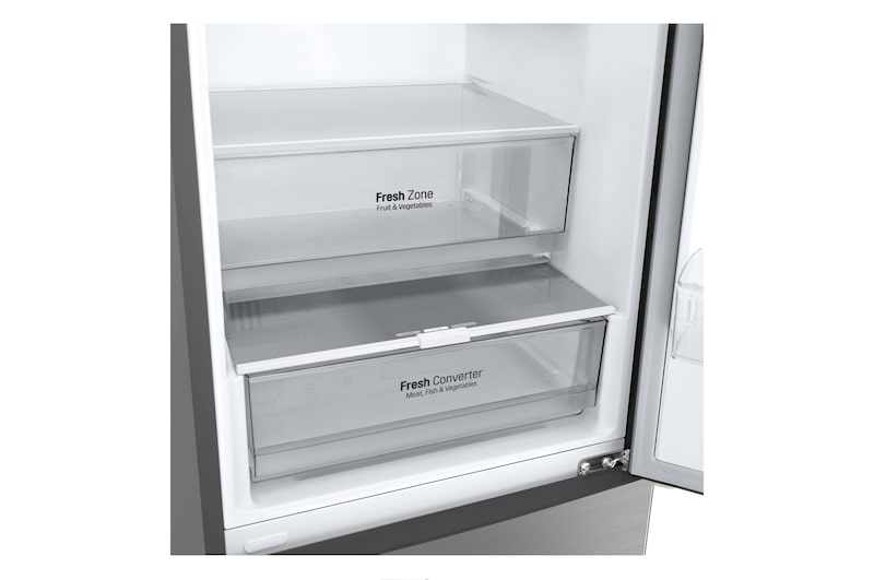 LG Kühl-Gefrierkombination (B, 384L, 203 cm hoch) mit 137 kWh/a & Inverter Linear Compressor® | GBP62PZNBC, GBP62PZNBC