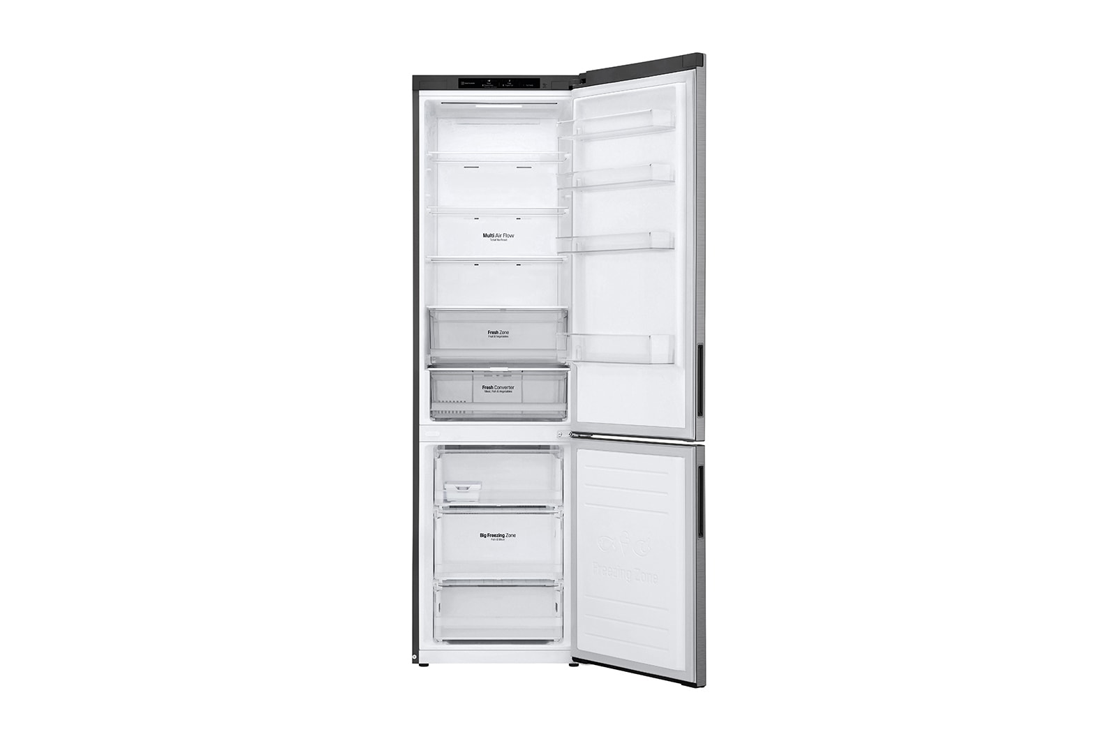 LG Kühl-Gefrierkombination (C, 384L, 203 cm hoch) mit Smart Inverter Compressor® | GBP62PZNCC1, GBP62PZNCC1