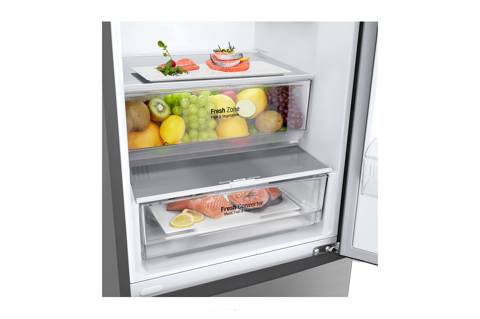 LG Kühl-Gefrierkombination (C, 384L, 203 cm hoch) mit Smart Inverter Compressor® | GBP62PZNCC1, GBP62PZNCC1