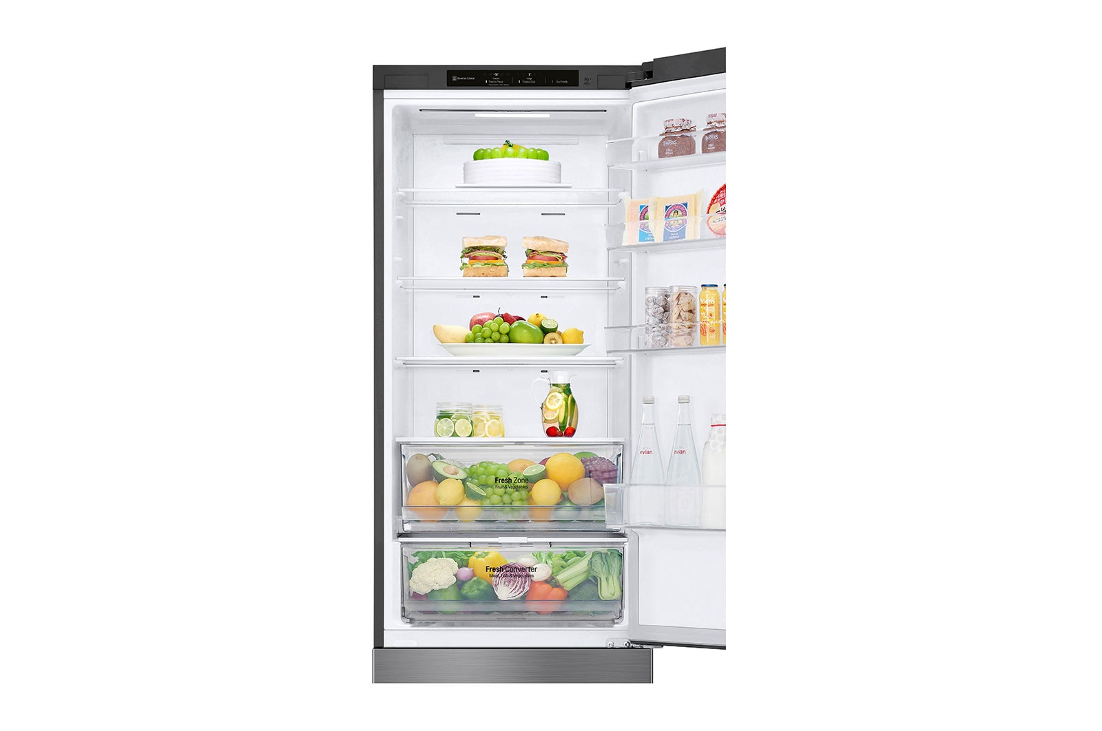 LG Kühl-Gefrierkombination | 384 Liter Nutzinhalt | Energieeffizienzklasse C | Edelstahl | Inverter-Linearkompressor | GBP62PZNCC, GBP62PZNCC