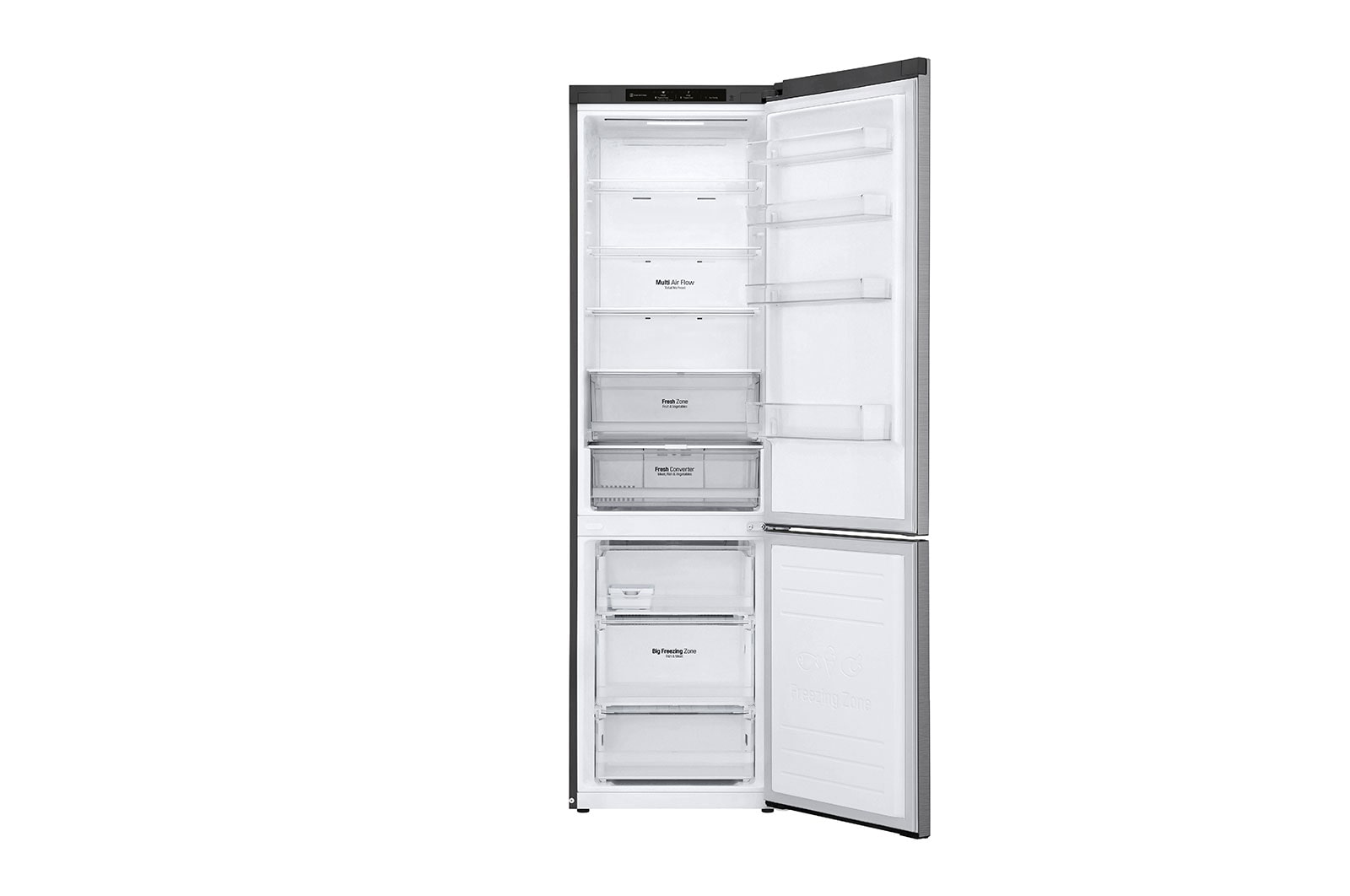 LG Kühl-Gefrierkombination (EEK C, 384L, 203cm hoch) mit Smart Inverter Compressor® | GBP62PZNCN1, GBP62PZNCN1