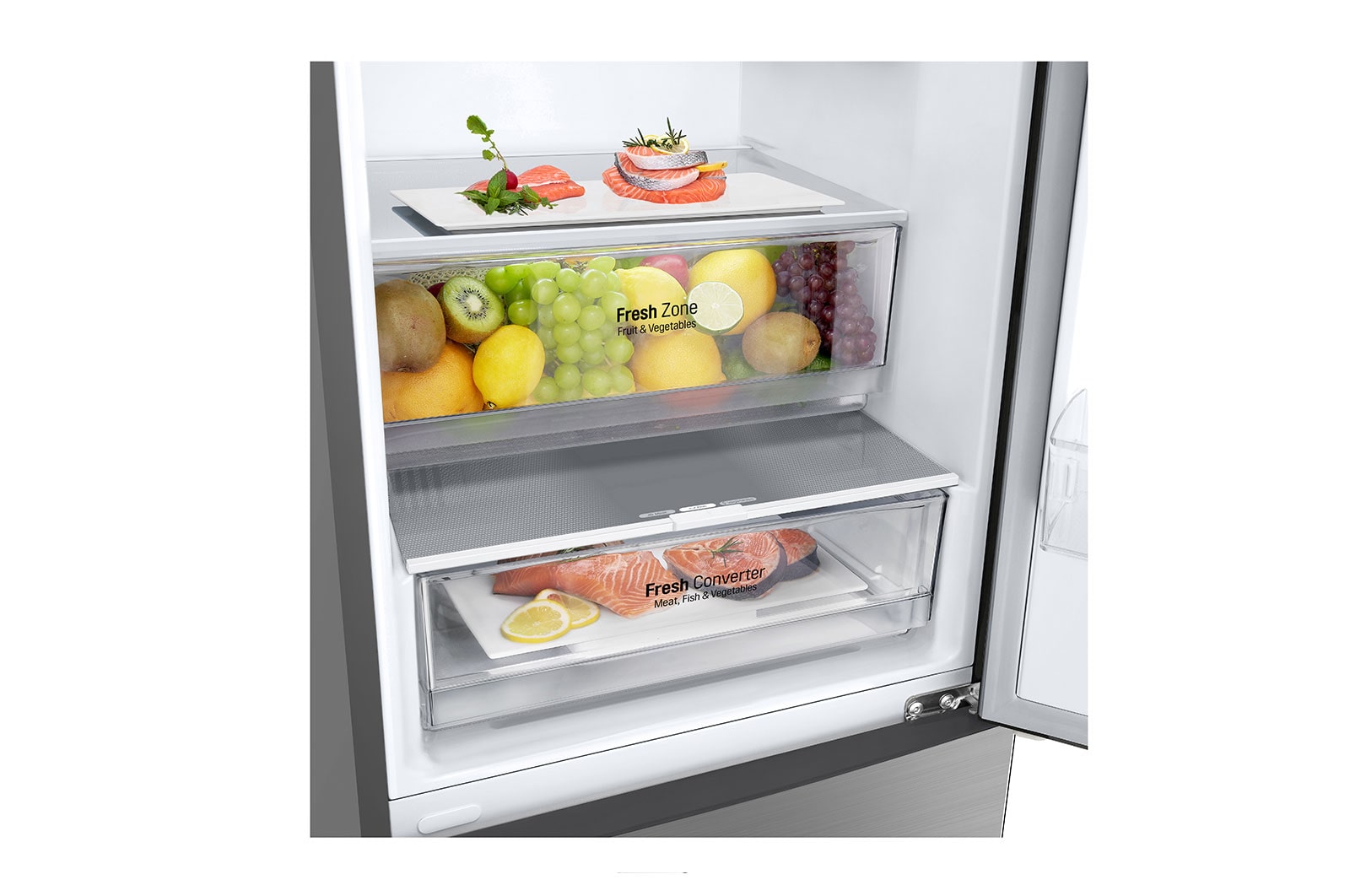 LG Kühl-Gefrierkombination (EEK C, 384L, 203cm hoch) mit Smart Inverter Compressor® | GBP62PZNCN1, GBP62PZNCN1