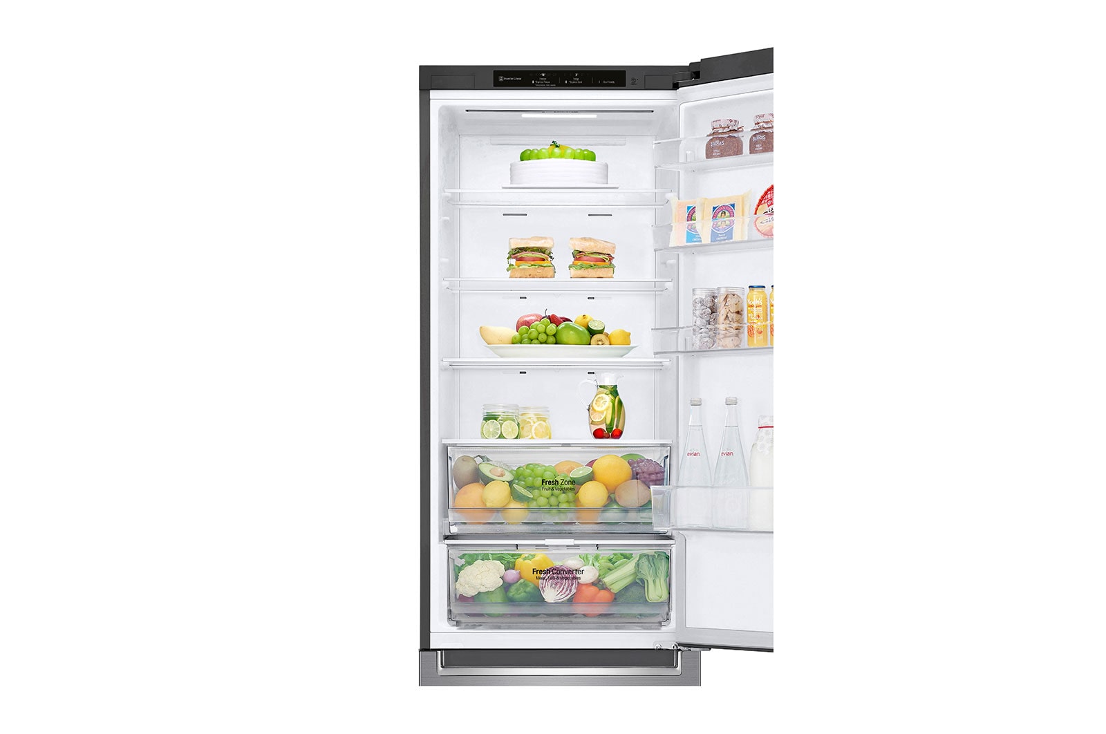 LG Kühl-Gefrierkombination (EEK C, 384L, 203cm hoch) mit Smart Inverter Compressor® | GBP62PZNCN1, GBP62PZNCN1