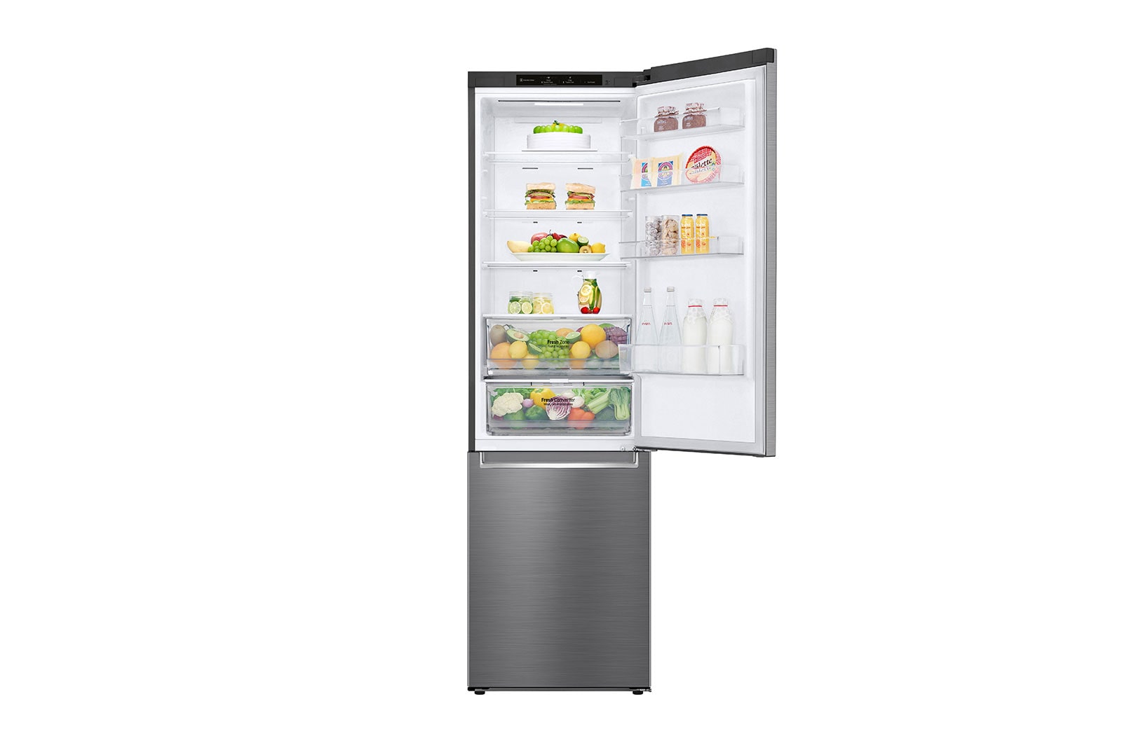 LG Kühl-Gefrierkombination (EEK C, 384L, 203cm hoch) mit Smart Inverter Compressor® | GBP62PZNCN1, GBP62PZNCN1