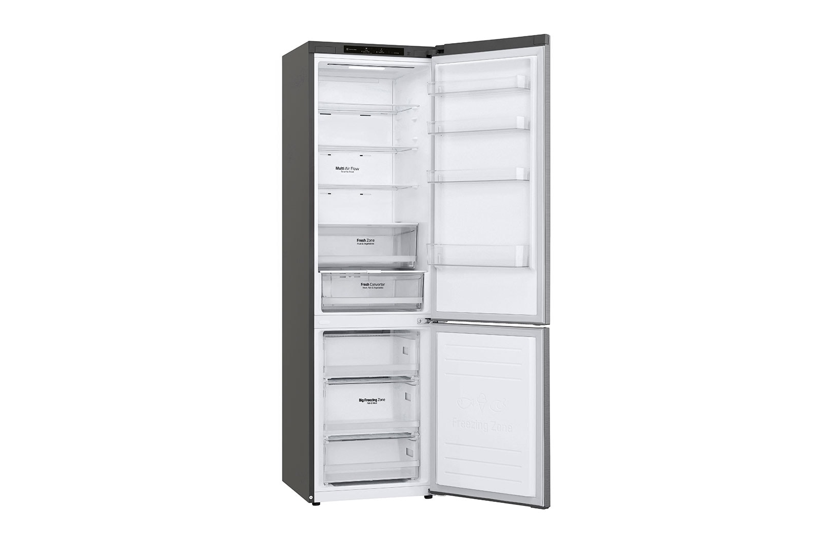 LG Kühl-Gefrierkombination (EEK C, 384L, 203cm hoch) mit Smart Inverter Compressor® | GBP62PZNCN1, GBP62PZNCN1