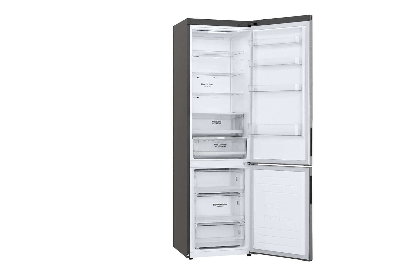 LG Kühl-Gefrierkombination (EEK C, 384L, 203cm hoch) mit Smart Inverter Compressor®️ | GBP62PZXCC1, GBP62PZXCC1