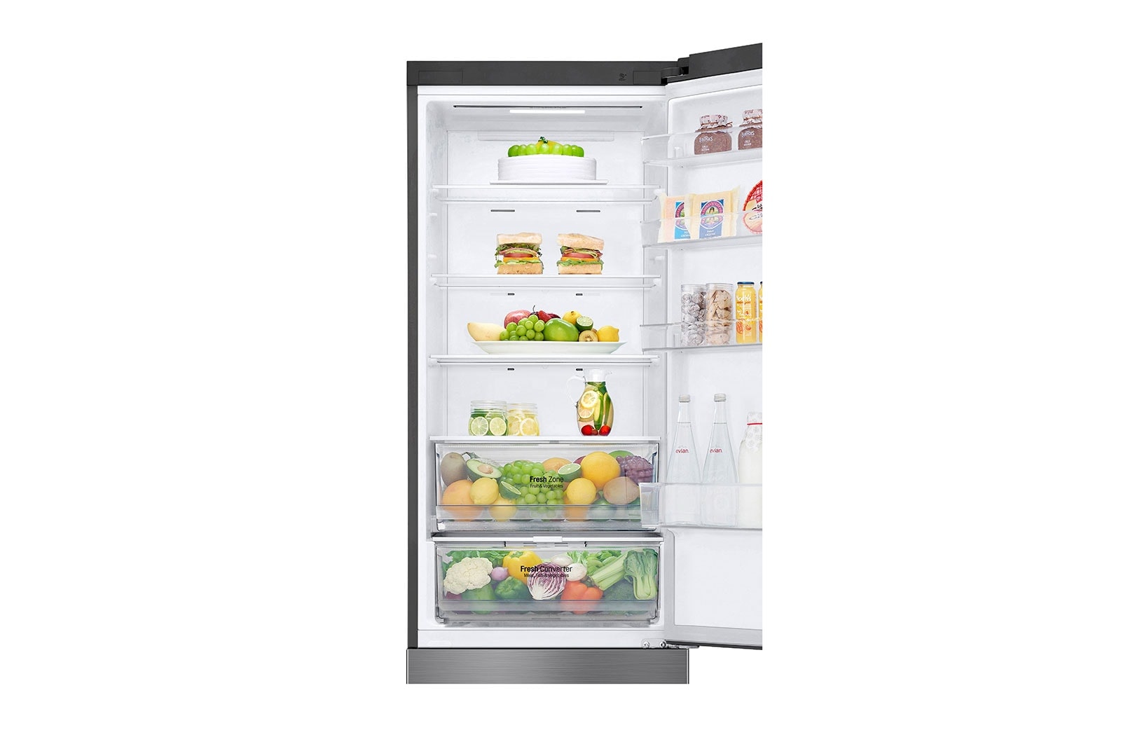 LG Kühl-Gefrierkombination (EEK C, 384L, 203cm hoch) mit Smart Inverter Compressor®️ | GBP62PZXCC1, GBP62PZXCC1