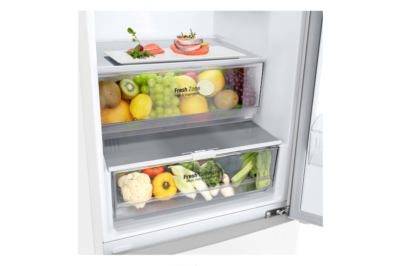 LG Kühl-Gefrierkombination (A, 384L, 203cm hoch) mit 110 kWh/a & Inverter Linear Compressor® | GBP62SWNAC, GBP62SWNAC