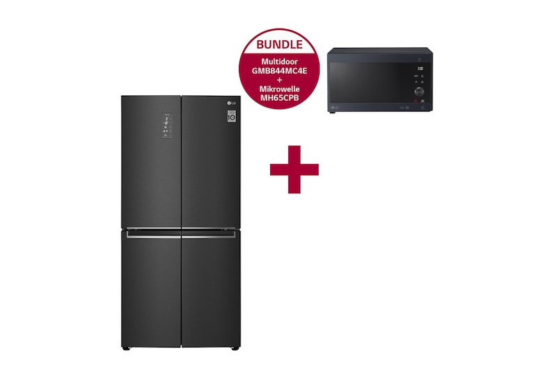 LG Slim Fit Multi-Door | 530 Liter Kapazität | GMB844MC4E & Mikrowelle MH6565CPB, GMB844MC4E.MH65CPB