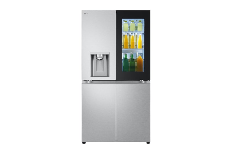 Vorderseite von InstaView® Multi-Door Kühlschrank (EEK E, 637L, 179,2cm hoch) mit Eis-, Crushed Ice- und Wasserspender & internem Wassertank | GMG961MBKE GMG961MBKE
