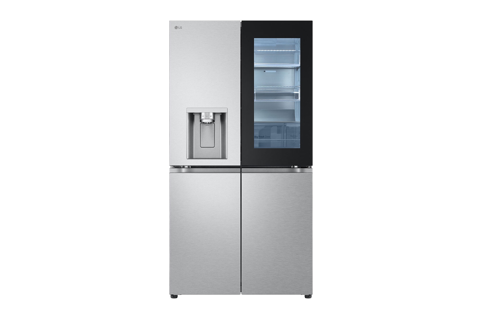 LG InstaView® Multi-Door Kühlschrank (EEK E, 637L, 179,2cm hoch) mit Eis-, Crushed Ice- und Wasserspender & internem Wassertank | GMG961MBKE, GMG961MBKE