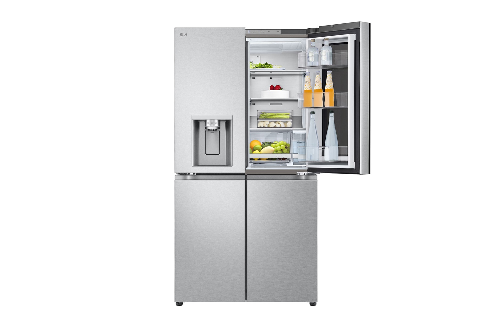 LG InstaView® Multi-Door Kühlschrank (EEK E, 637L, 179,2cm hoch) mit Eis-, Crushed Ice- und Wasserspender & internem Wassertank | GMG961MBKE, GMG961MBKE