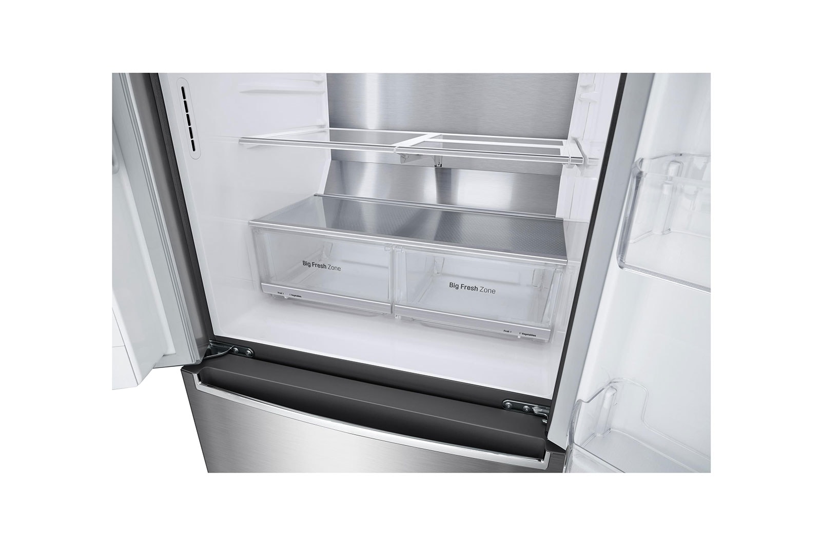 LG Slim Fit French-Door mit Eis-, Crushed Ice- und Wasserspender I 517 Liter Kapazität I Energieeffizienzklasse F I Edelstahl I GML643PZ6F, GML643PZ6F
