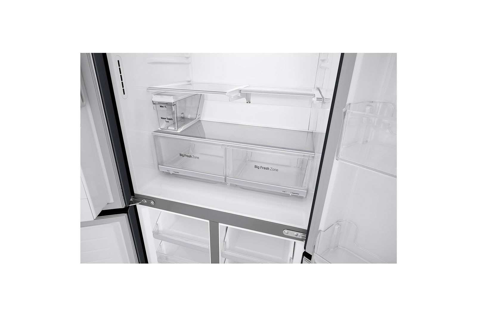 LG Multi-Door mit Eis-, Crushed Ice- und Wasserspender | 506 L Kapazität | Energieeffizienzklasse E | Interner Wassertank | Matte Black | GML844MCAE, GML844MCAE