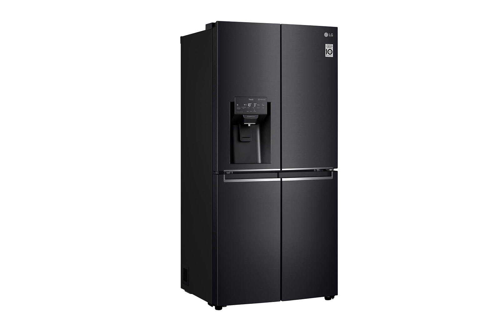 LG Multi-Door mit Eis-, Crushed Ice- und Wasserspender | 506 L Kapazität | Energieeffizienzklasse E | Interner Wassertank | Matte Black | GML844MCAE, GML844MCAE