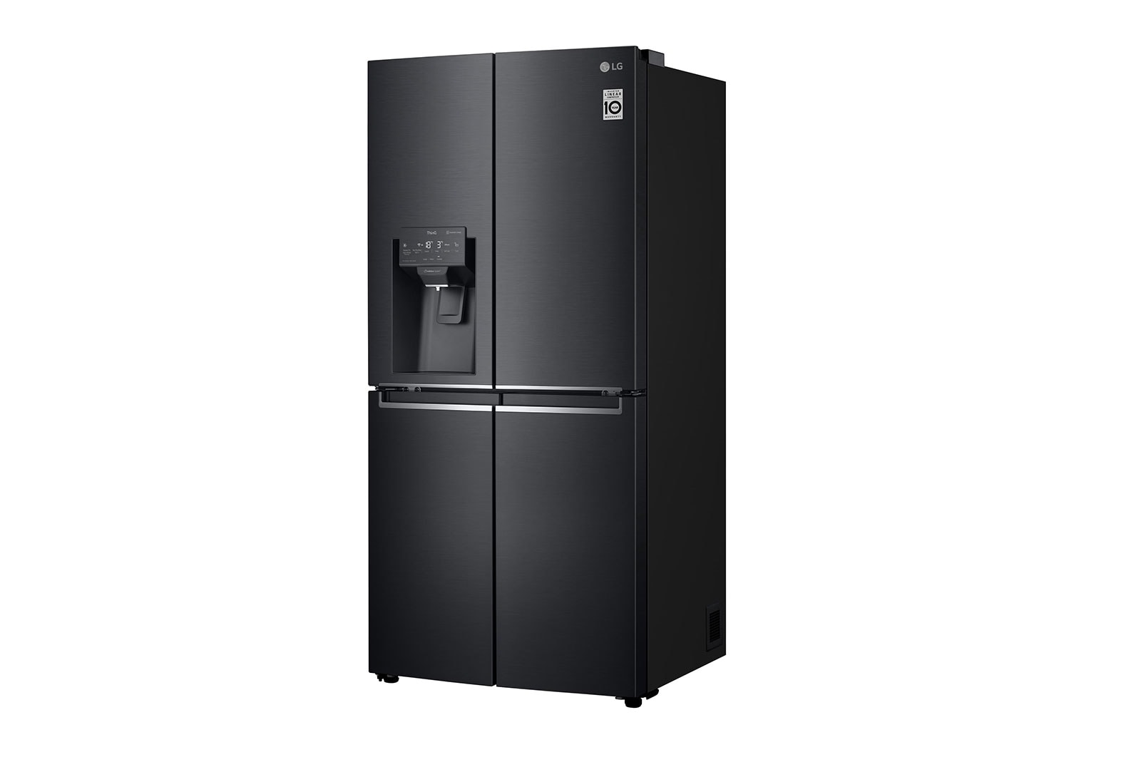 LG Multi-Door mit Eis-, Crushed Ice- und Wasserspender | 506 L Kapazität | Energieeffizienzklasse E | Interner Wassertank | Matte Black | GML844MCAE, GML844MCAE