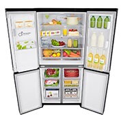 LG Multi-Door mit Eis-, Crushed Ice- und Wasserspender | 506 L Kapazität | Energieeffizienzklasse E | Interner Wassertank | Matte Black | GML844MCAE, GML844MCAE