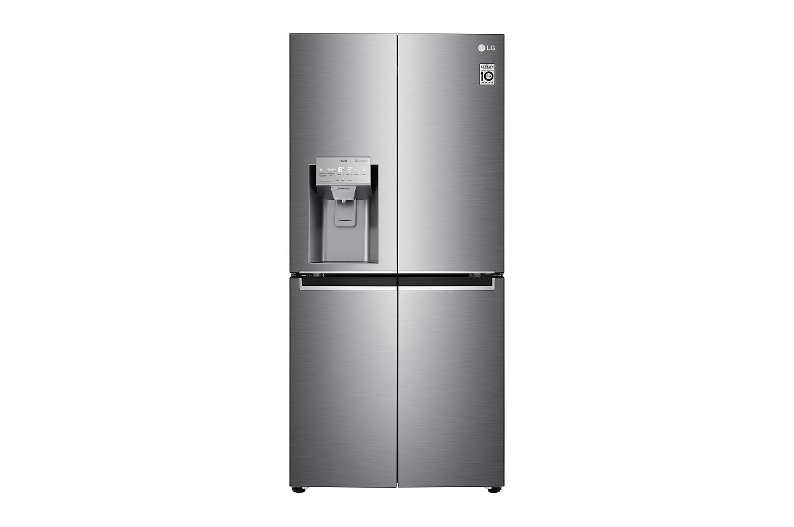 LG Multi-Door mit Eis-, Crushed Ice- und Wasserspender | 506 L Kapazität | Energieeffizienzklasse E | Interner Wassertank | Steel | GML844PZAE, GML844PZAE