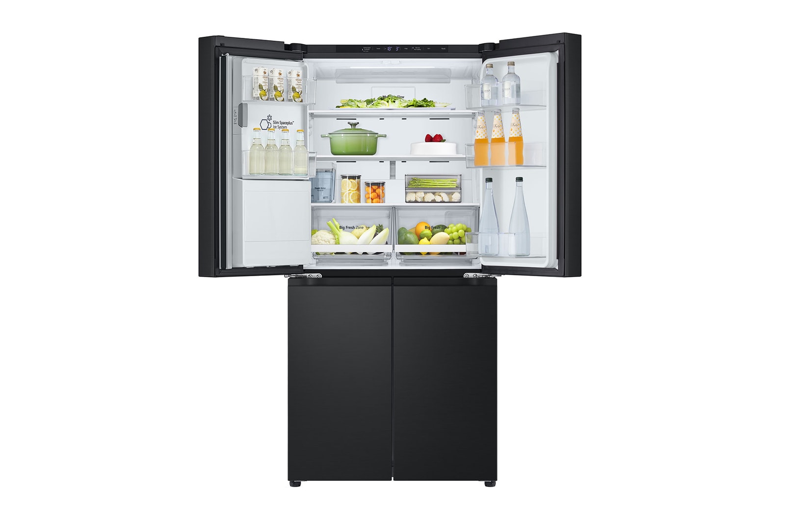 Front top all door open with food