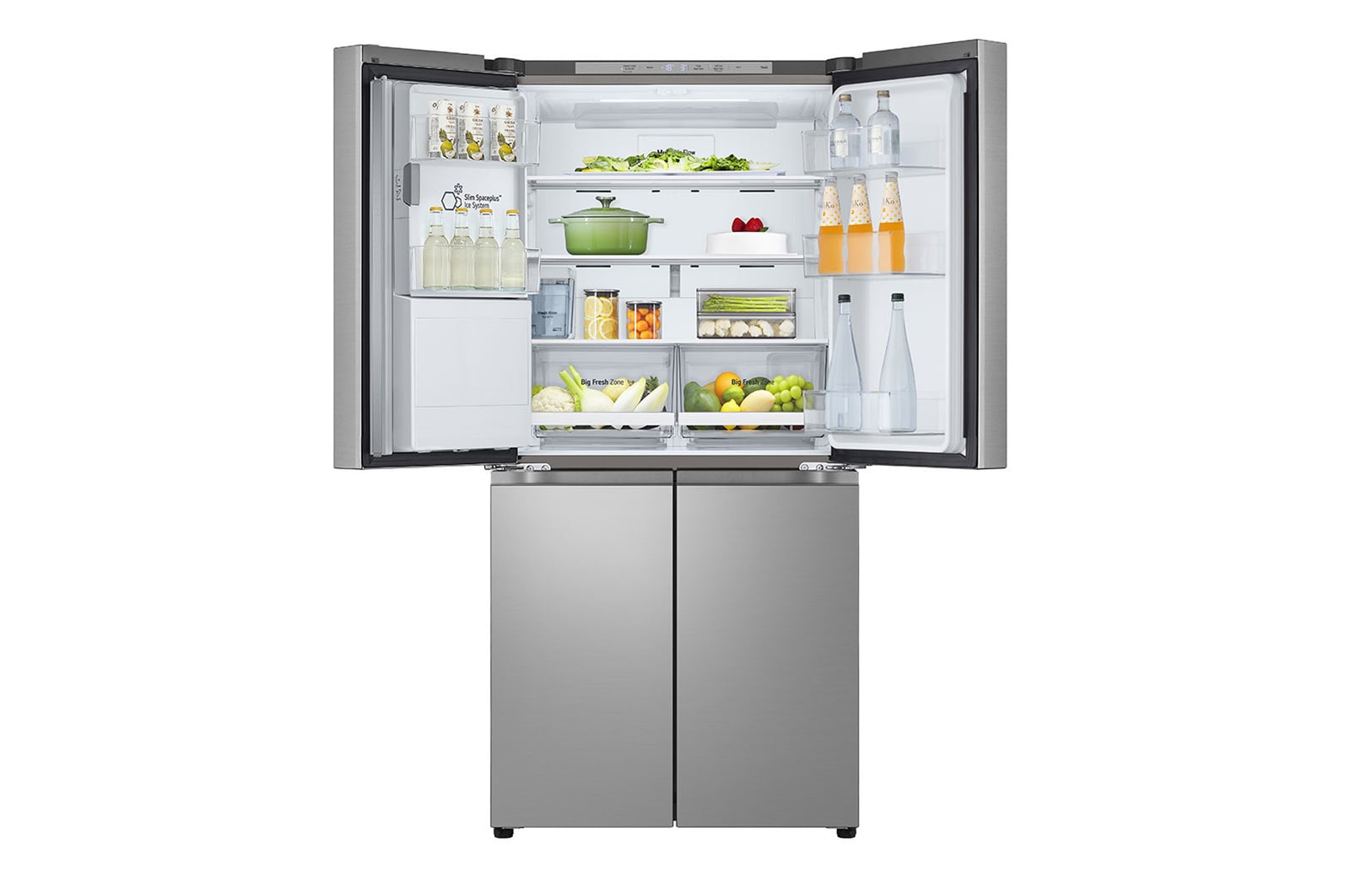 LG SLIM Multi-Door Kühlschrank (E, 506L, 179cm hoch) mit Eis-, Crushed Ice- und Wasserspender & internem Wassertank | GML861PYPE, GML861PYPE