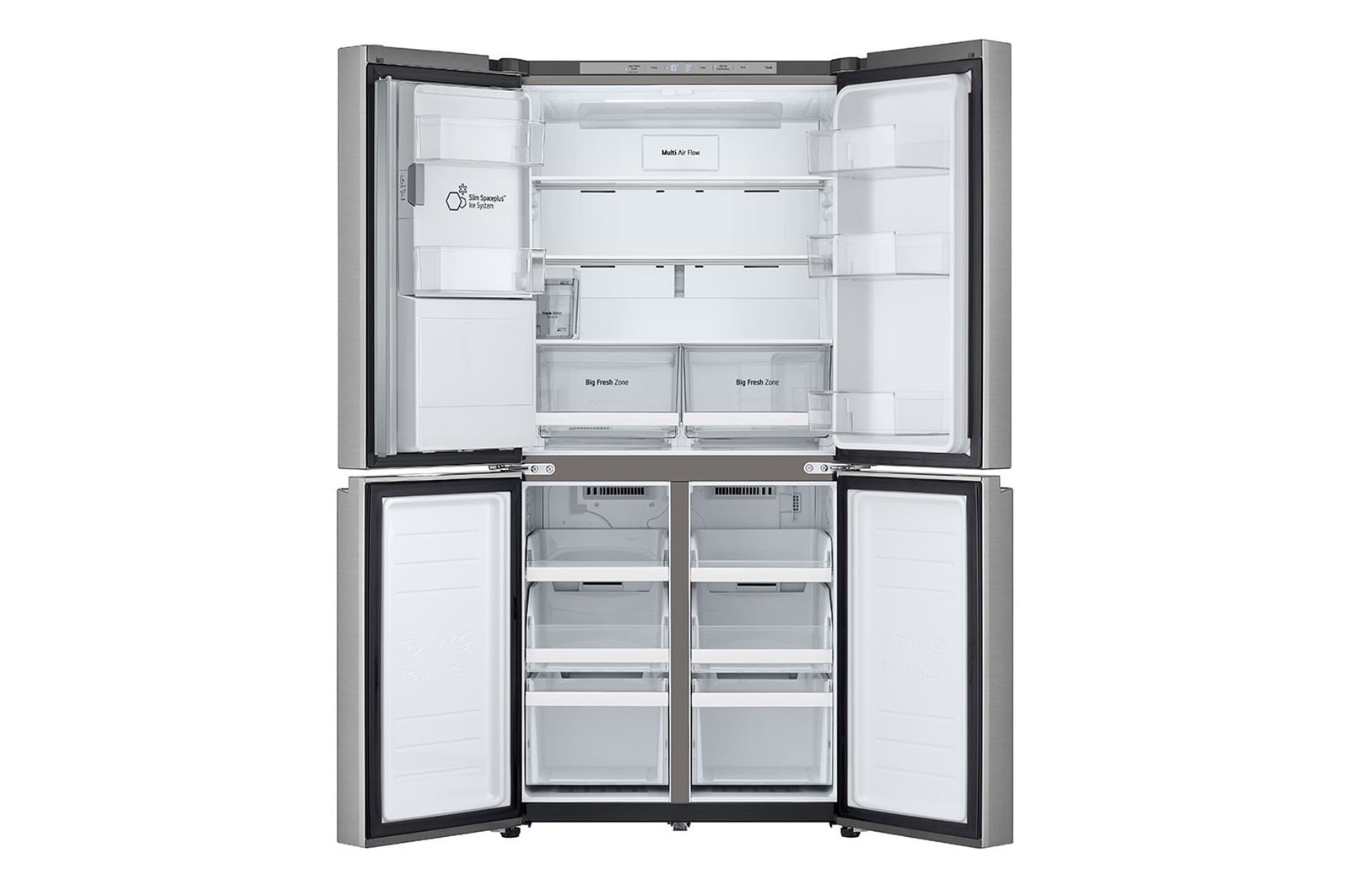 LG SLIM Multi-Door Kühlschrank (E, 506L, 179cm hoch) mit Eis-, Crushed Ice- und Wasserspender & internem Wassertank | GML861PYPE, GML861PYPE