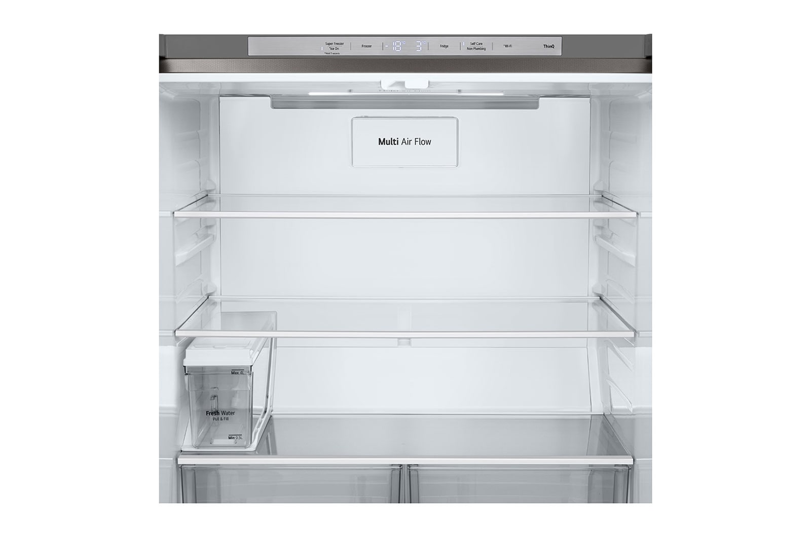 LG SLIM Multi-Door Kühlschrank (E, 506L, 179cm hoch) mit Eis-, Crushed Ice- und Wasserspender & internem Wassertank | GML861PYPE, GML861PYPE