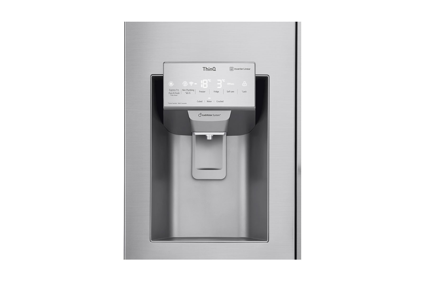 LG Multi-Door mit InstaView Door-in-Door®  | Eis-, Crushed Ice- und Wasserspender  | ​508​ Liter Kapazität | Energieeffizienzklasse ​F​ | Interner Wassertank 4L | Brushed Steel | ​GMX844BSBF, GMX844BSBF