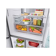 LG Multi-Door mit InstaView Door-in-Door®  | Eis-, Crushed Ice- und Wasserspender  | ​508​ Liter Kapazität | Energieeffizienzklasse ​F​ | Interner Wassertank 4L | Brushed Steel | ​GMX844BSBF, GMX844BSBF