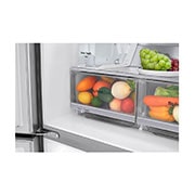 LG Multi-Door mit InstaView Door-in-Door®  | Eis-, Crushed Ice- und Wasserspender  | ​508​ Liter Kapazität | Energieeffizienzklasse ​F​ | Interner Wassertank 4L | Brushed Steel | ​GMX844BSBF, GMX844BSBF