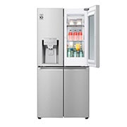 LG Multi-Door mit InstaView Door-in-Door®  | Eis-, Crushed Ice- und Wasserspender  | ​508​ Liter Kapazität | Energieeffizienzklasse ​F​ | Interner Wassertank 4L | Brushed Steel | ​GMX844BSBF, GMX844BSBF