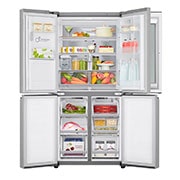 LG Multi-Door mit InstaView Door-in-Door®  | Eis-, Crushed Ice- und Wasserspender  | ​508​ Liter Kapazität | Energieeffizienzklasse ​F​ | Interner Wassertank 4L | Brushed Steel | ​GMX844BSBF, GMX844BSBF