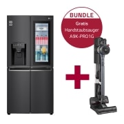 LG Multi-Door Kühlschrank mit InstaView Door-in-Door® (F, 508L,178,7cm hoch) & Handstaubsauger Iron Grey im Set I GMX844MCBF.A9K1G, GMX844MCBF.A9K1G