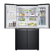 LG Multi-Door mit InstaView Door-in-Door ®  | Eis-, Crushed Ice- und Wasserspender  | 638 Liter Kapazität | Energieeffizienzklasse F | Festwasseranschluss | Matte Black Steel | GMX945MC9F, GMX945MC9F