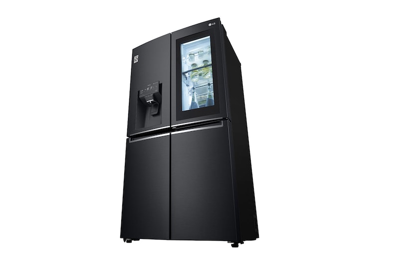 LG Multi-Door mit InstaView Door-in-Door ® | Eis-, Crushed Ice- und Wasserspender | 638 Liter Kapazität | Energieeffizienzklasse F | Festwasseranschluss | Matte Black Steel | GMX945MC9F, GMX945MC9F