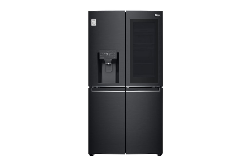 LG Multi-Door mit InstaView Door-in-Door ® | Eis-, Crushed Ice- und Wasserspender | 638 Liter Kapazität | Energieeffizienzklasse F | Festwasseranschluss | Matte Black Steel | GMX945MC9F, GMX945MC9F