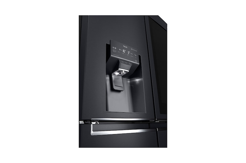 LG Multi-Door mit InstaView Door-in-Door ® | Eis-, Crushed Ice- und Wasserspender | 638 Liter Kapazität | Energieeffizienzklasse F | Festwasseranschluss | Matte Black Steel | GMX945MC9F, GMX945MC9F