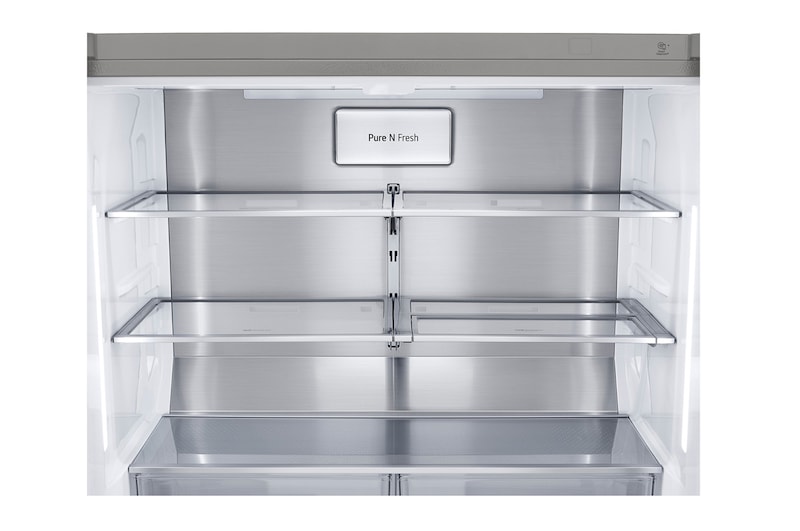 LG Multi-Door mit InstaView Door-in-Door ® | Eis-, Crushed Ice- und Wasserspender | 638 Liter Kapazität | EEK F | Festwasseranschluss | Edelstahl | GMX945NS9F , GMX945NS9F