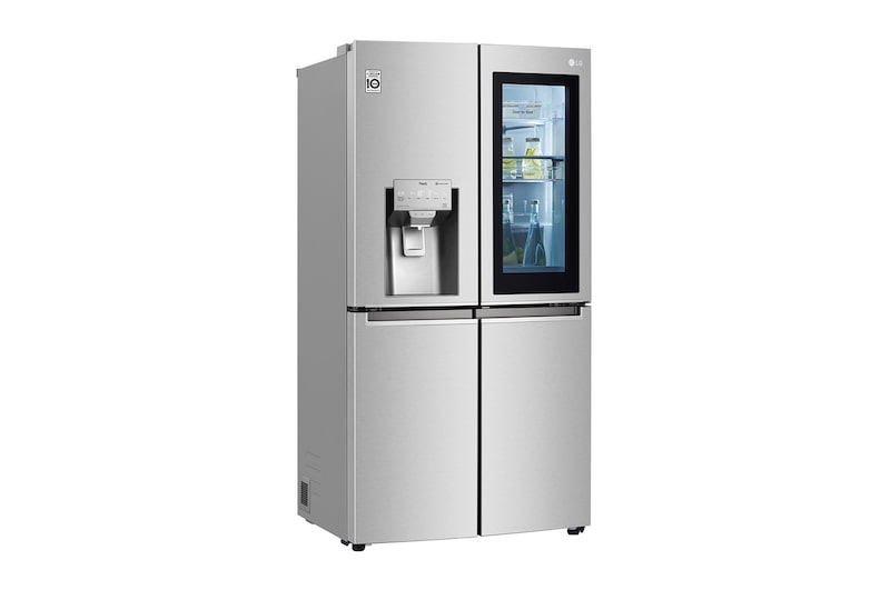 LG Multi-Door mit InstaView Door-in-Door ® | Eis-, Crushed Ice- und Wasserspender | 638 Liter Kapazität | EEK F | Festwasseranschluss | Edelstahl | GMX945NS9F , GMX945NS9F
