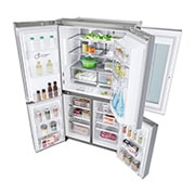 LG Multi-Door mit InstaView Door-in-Door ®  | Eis-, Crushed Ice- und Wasserspender | 638 Liter Kapazität | Energieeffizienzklasse F | Festwasseranschluss | Edelstahl | GMX945NS9F , GMX945NS9F