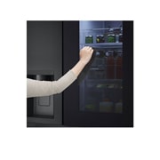 LG Side-by-Side Kühlschrank mit InstaView® (D, 635L, 179cm hoch) mit Eis-, Crushed Ice- und Wasserspender & internem Wassertank | ​GSGV91EVAD, GSGV91EVAD