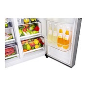 LG Side-by-Side mit Door-in-Door ® | Eis-, Crushed Ice- und Wasserspender | 625 Liter Kapazität | Energieeffizienzklasse E | Interner Wassertank 4L | Steel | GSJ461DIDE, GSJ461DIDE