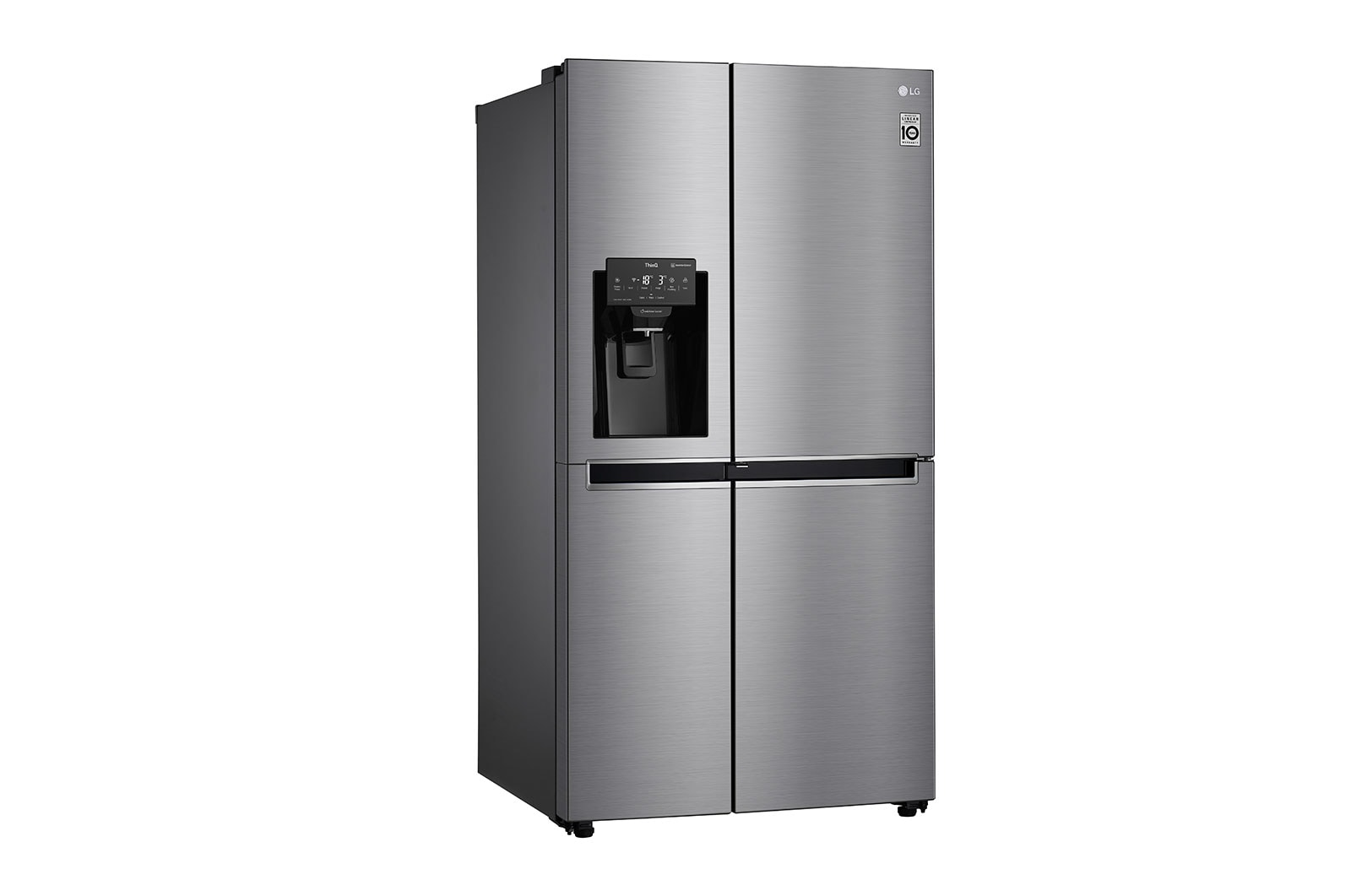 LG Side-by-Side mit Door-in-Door ® | Eis-, Crushed Ice- und Wasserspender | 625 Liter Kapazität | Energieeffizienzklasse E | Interner Wassertank 4L | Steel | GSJ461DIDE, GSJ461DIDE