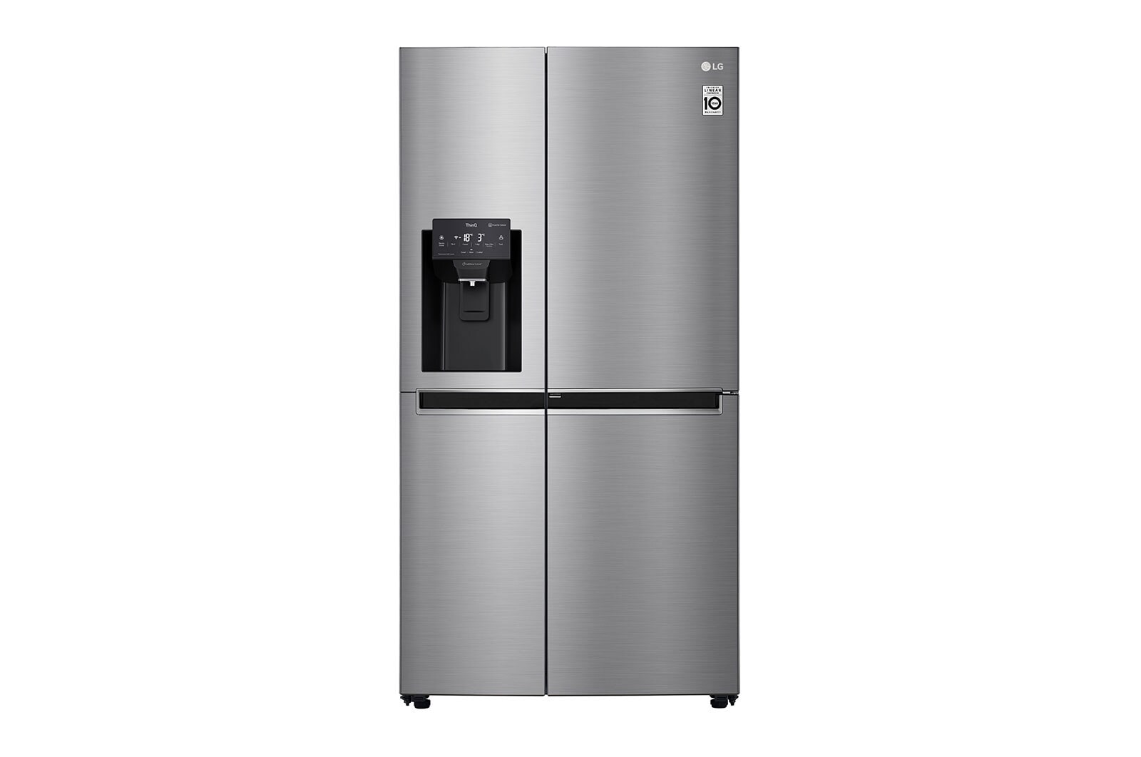 LG Side-by-Side mit Door-in-Door ® | Eis-, Crushed Ice- und Wasserspender | 625 Liter Kapazität | Energieeffizienzklasse E | Festwasseranschluss | Steel | GSJ760PZZE, GSJ760PZZE