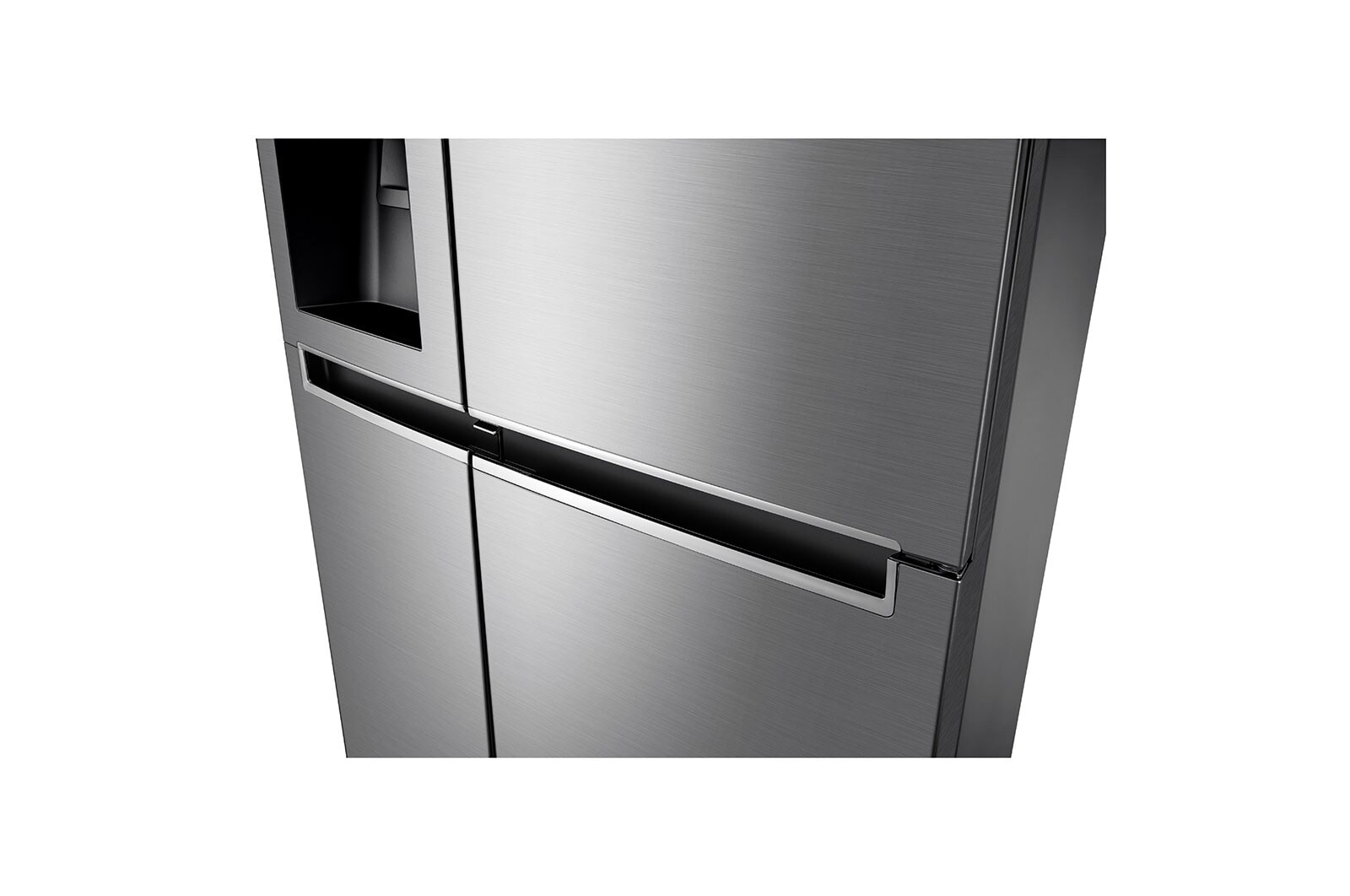 LG Side-by-Side mit Door-in-Door ® | Eis-, Crushed Ice- und Wasserspender | 625 Liter Kapazität | Energieeffizienzklasse E | Festwasseranschluss | Steel | GSJ760PZZE, GSJ760PZZE